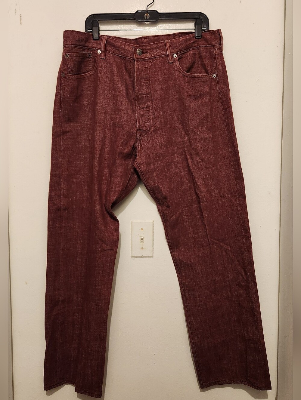 501 Red Levi's Button Fly Jeans